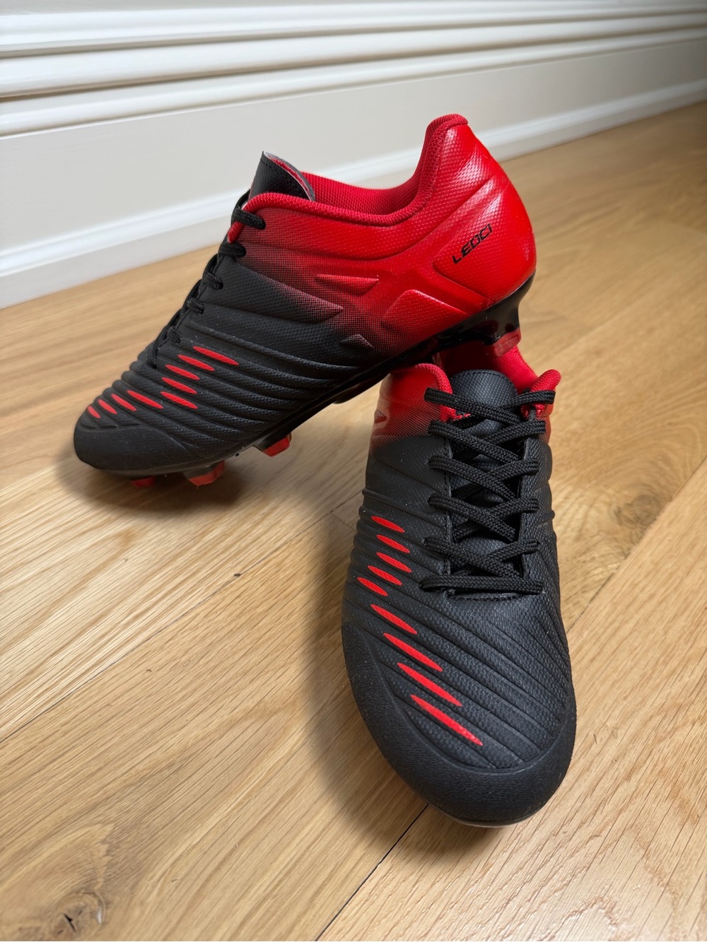 Kid’s US Size 4 Black & Red Cleats